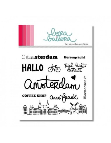 Set de sellos acrílicos Amsterdam Lora Bailora