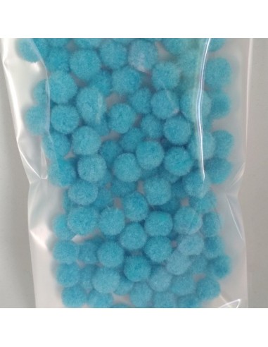Mini Pompones azul cielo de 10mm